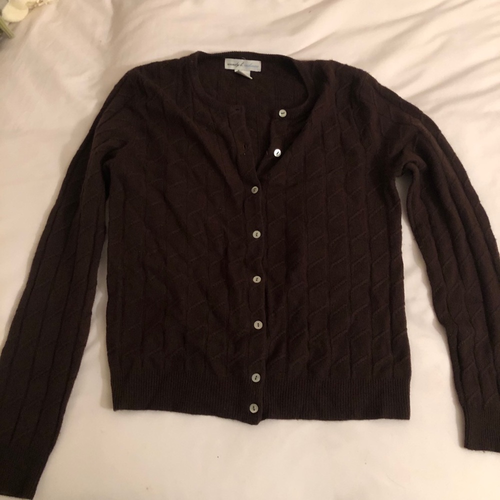 Brown Cashmere Cardigan